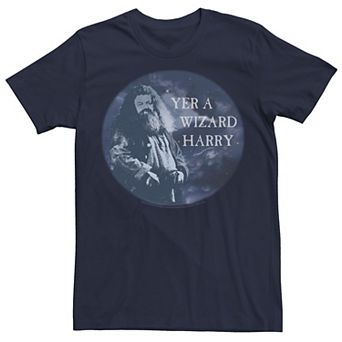 Men's Harry Potter Hagrid Yer A Wizard Harry Portrait Graphic Tee