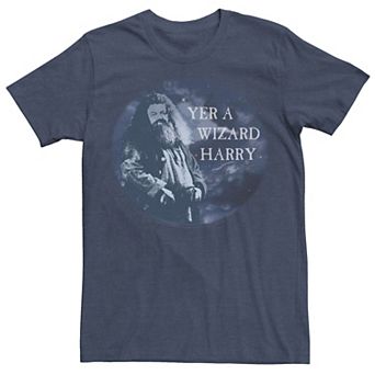 Men's Harry Potter Hagrid Yer A Wizard Harry Portrait Graphic Tee