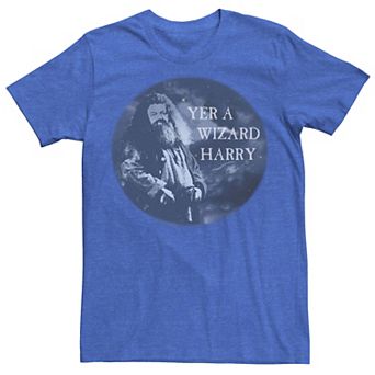 Men's Harry Potter Hagrid Yer A Wizard Harry Portrait Graphic Tee