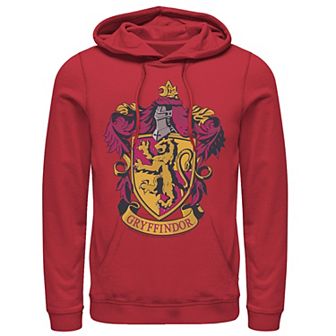 Men's Harry Potter Gryffindor House Crest Graphic Pullover Hoodie
