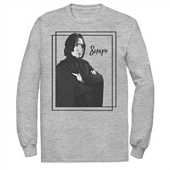 Men's Harry Potter Snape Simple Framed Portrait Long Sleeve Graphic Tee