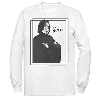 Men's Harry Potter Snape Simple Framed Portrait Long Sleeve Graphic Tee