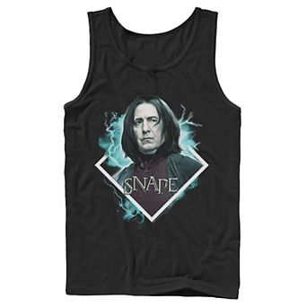 Men's Harry Potter Snape Blue Lightning Character Portrait Graphic Tank Top