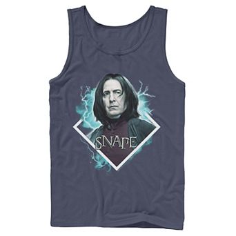 Men's Harry Potter Snape Blue Lightning Character Portrait Graphic Tank Top