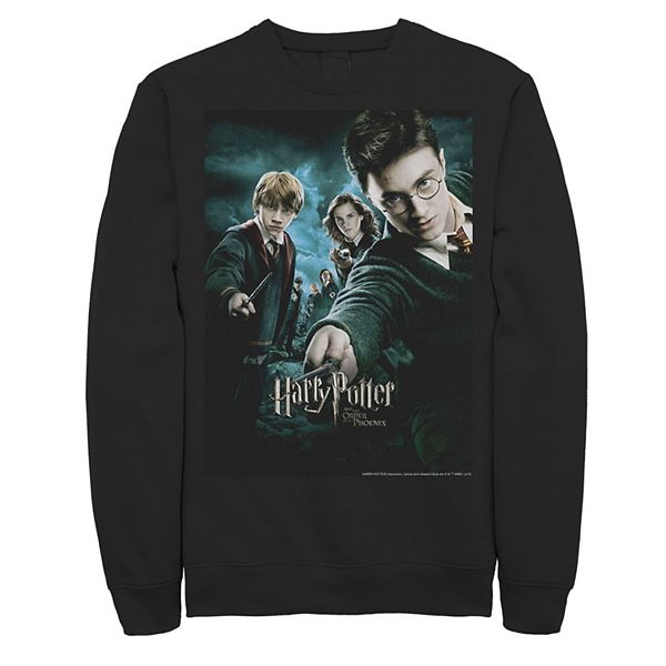 Men's Harry Potter Order Of The Phoenix Wands Drawn Poster Fleece ...