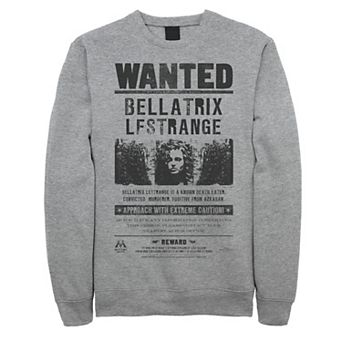 Men's Harry Potter Bellatrix Lestrange Wanted Poster Sweatshirt