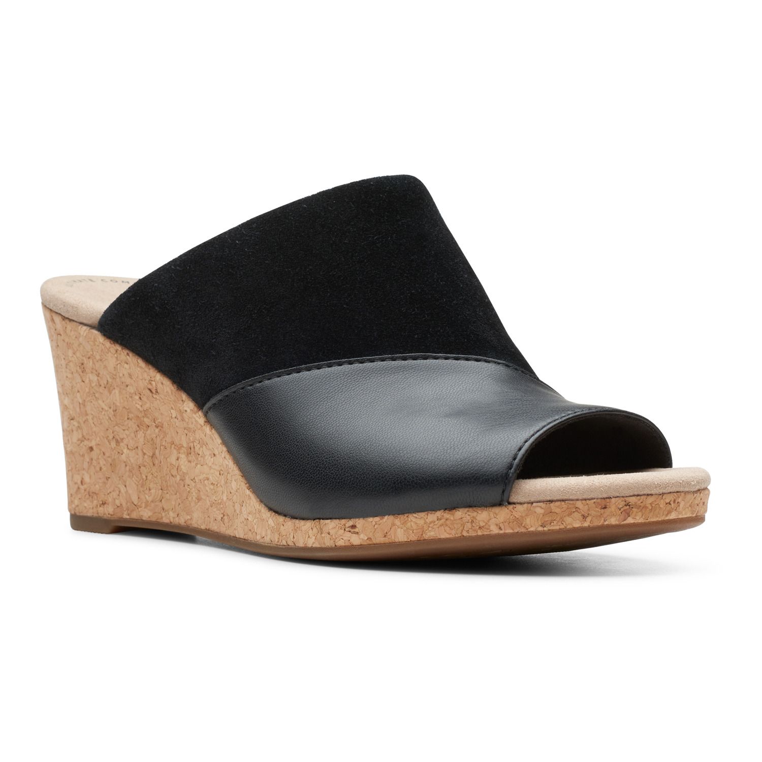 clarks grey wedge sandals