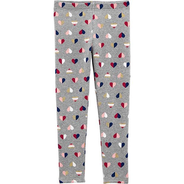 Girls 4-14 Carter's Heart Cozy Fleece Leggings