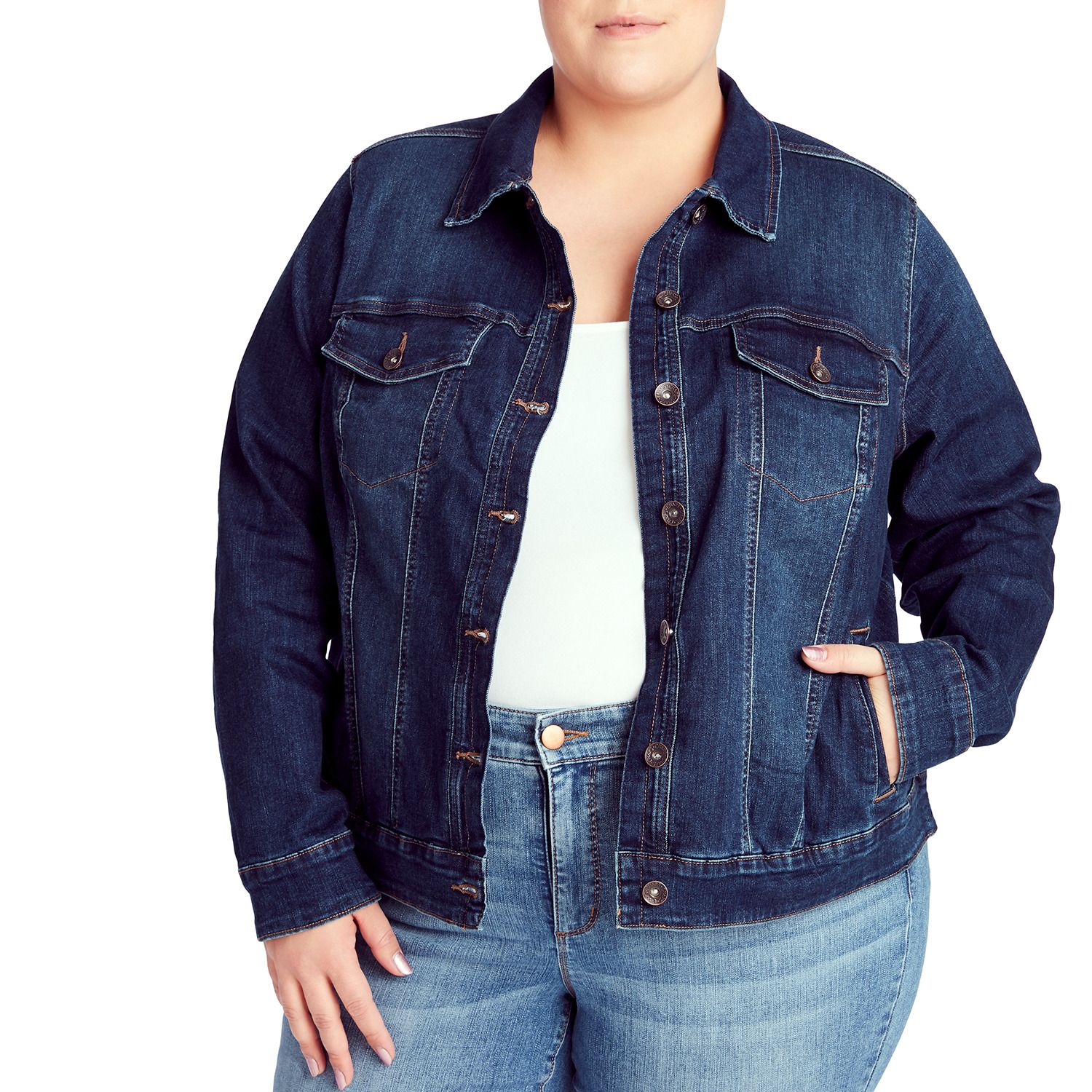 kohls plus size jean jackets