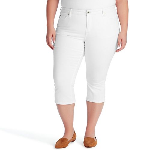 Plus Size Chaps Midrise Capri Jeans