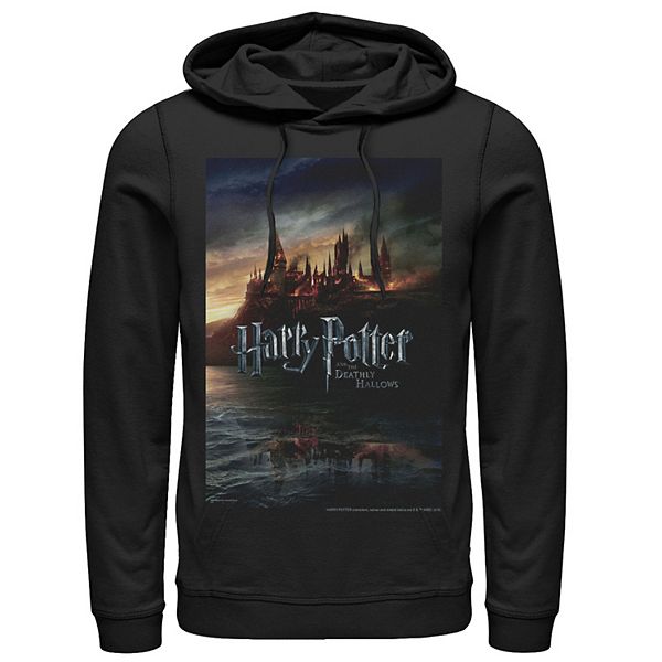 Men's Harry Potter And The Deathly Hallows Hogwarts Poster Graphic 