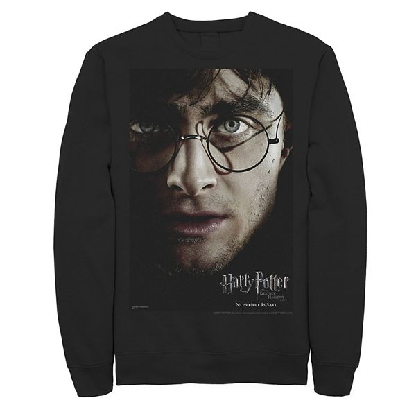 Men's Harry Potter Deathly Hallows Harry Character Poster Fleece ...