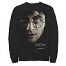 Men's Harry Potter Deathly Hallows Harry Character Poster Fleece Graphic Pullover