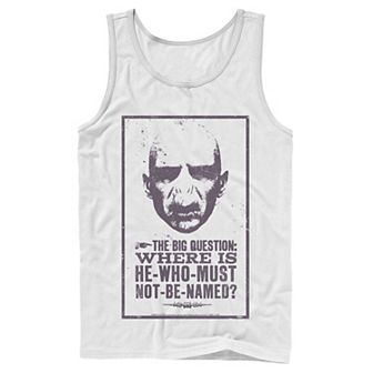 Men's Harry Potter Voldemort Where Is He-Who-Must-Not-Be-Named Tank Top