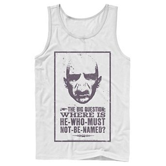 Men's Harry Potter Voldemort Where Is He-Who-Must-Not-Be-Named Tank Top