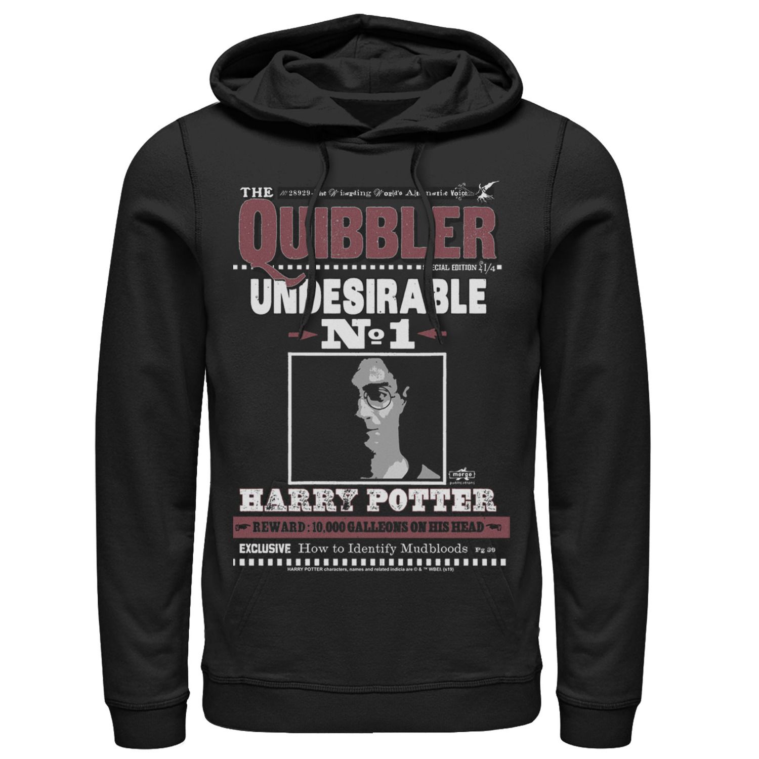Image for Harry Potter Men's The Quibbler Undesirable Number 1 Graphic Pullover Hoodie at Kohl's.