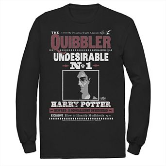 Men's Harry Potter The Quibbler Undesirable Number 1 Long Sleeve Graphic Tee