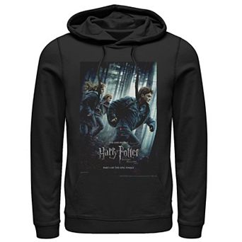Men's Harry Potter Deathly Hallows Group Shot Poster Graphic Pullover Hoodie