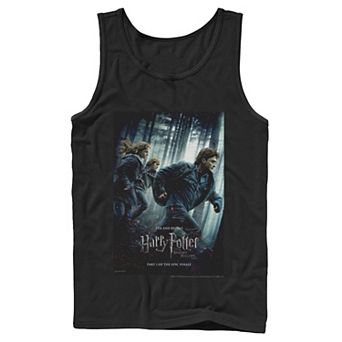 Men's Harry Potter Deathly Hallows Group Shot Poster Graphic Tank Top