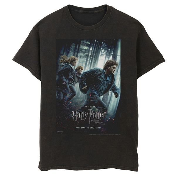 Men's Harry Potter Deathly Hallows Group Shot Poster Graphic Tee