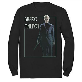 Men's Harry Potter Draco Malfoy Simple Framed Portrait Long Sleeve Graphic Tee