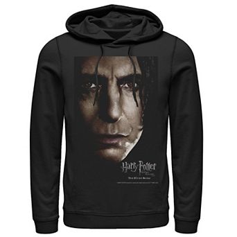 Men's Harry Potter Deathly Hallows Snape Character Poster Graphic Pullover Hoodie