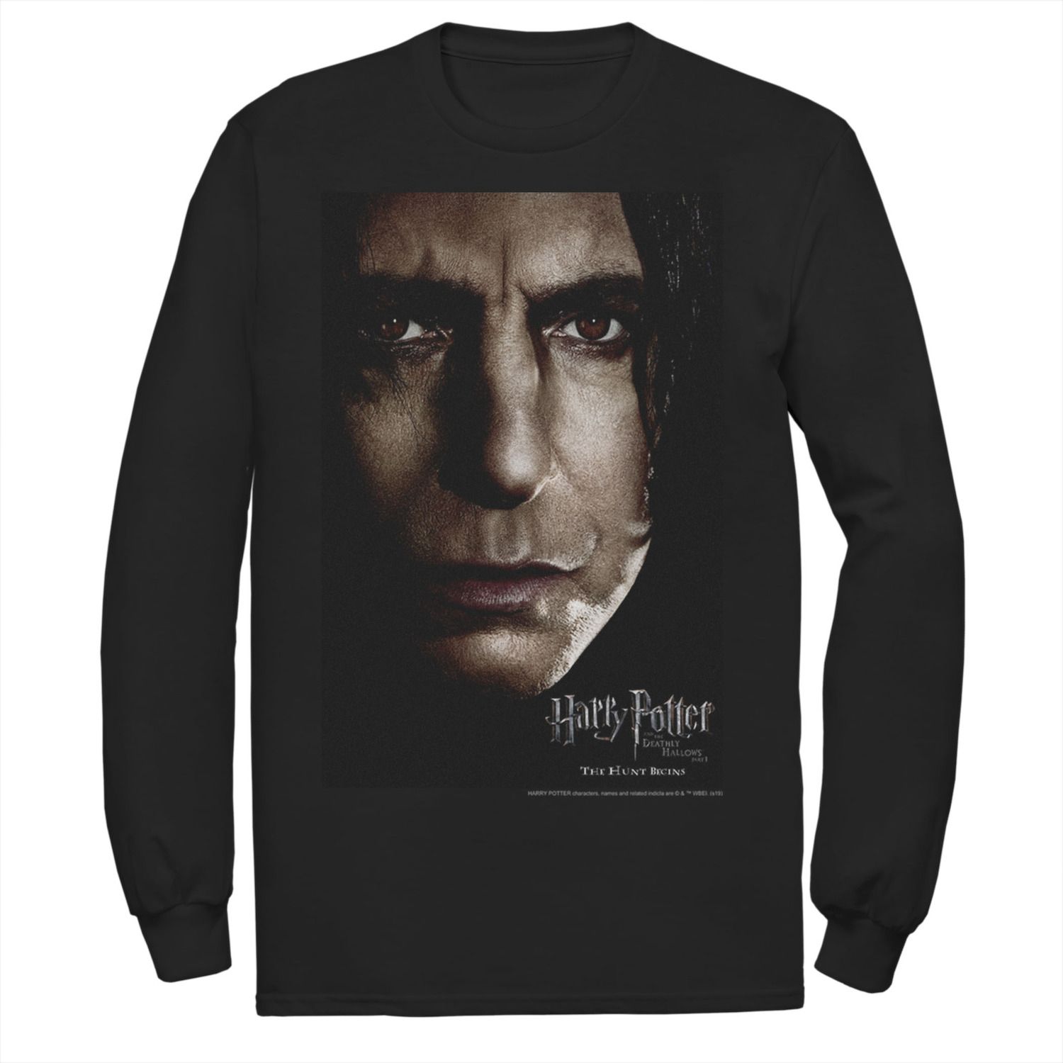 Image for Harry Potter Men's Deathly Hallows Snape Character Poster Long Sleeve Graphic Tee at Kohl's.