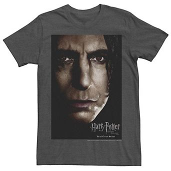 Men's Harry Potter Deathly Hallows Snape Character Poster Graphic Tee