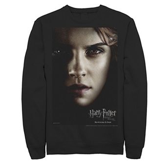 Men's Harry Potter Deathly Hallows Hermione Character Poster Fleece Graphic Pullover