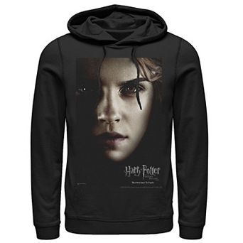 Men's Harry Potter Deathly Hallows Hermione Character Poster Graphic Pullover Hoodie
