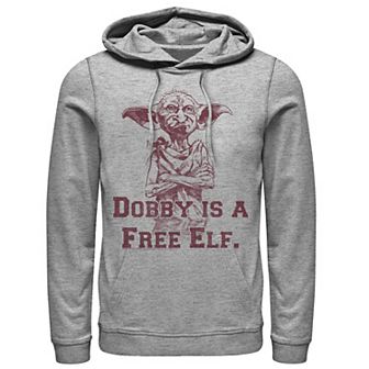 Men's Harry Potter Dobby Is A Free Elf Sketch Graphic Pullover Hoodie