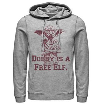Men's Harry Potter Dobby Is A Free Elf Sketch Graphic Pullover Hoodie