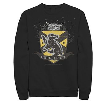 Mens Graphic Teen Guys Harry Potter Mens Deathly Hallows 2 Quidditch Badge Fleece Graphic Pullover