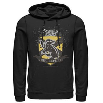 Mens Graphic Teen Guys Harry Potter Mens Deathly Hallows 2 Quidditch Badge Graphic Pullover Hoodie