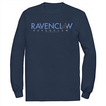 Men's Harry Potter Ravenclaw House Simple Text Long Sleeve Graphic Tee