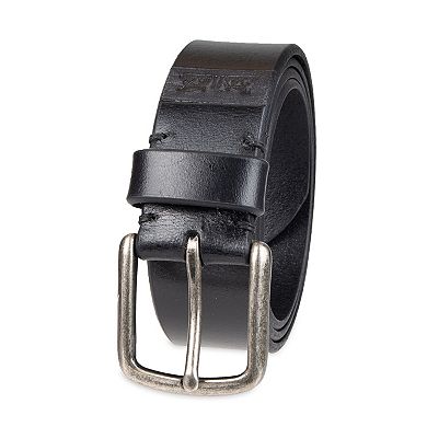 Men's Levi's® Sanded Logo Bevel Edged Leather Jean Belt