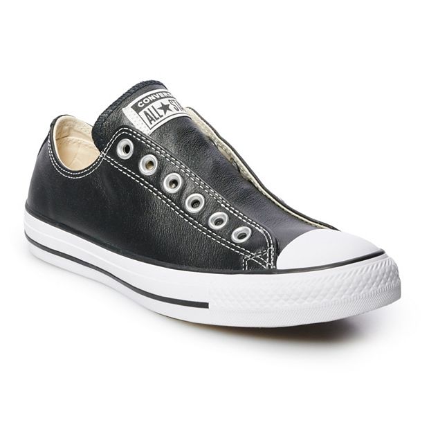 converse slip on black