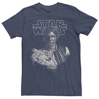 Men's Star Wars Han Solo Millennium Falcon Portrait Graphic Tee