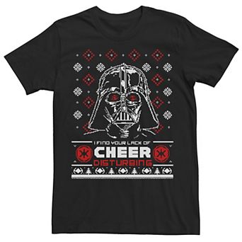 Men's Star Wars Darth Vader Lack Of Cheer Ugly Sweater Graphic Tee