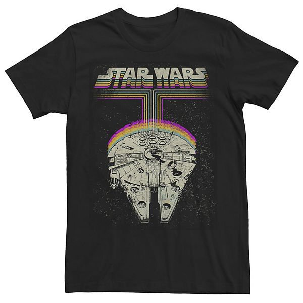 Men's Star Wars Millennium Falcon Bright Lasers Z1 Graphic Tee