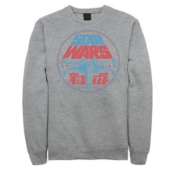 Men's Star Wars Patriotic X-Wing Vintage Badge Fleece Graphic Pullover