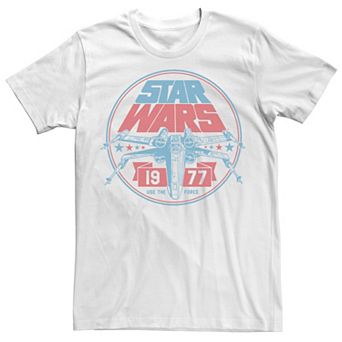 Men's Star Wars Patriotic X-Wing Vintage Badge Graphic Tee