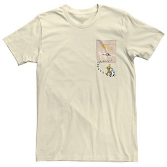 Men's Star Wars Left Pocket Lost In Desert tracks Graphic Tee
