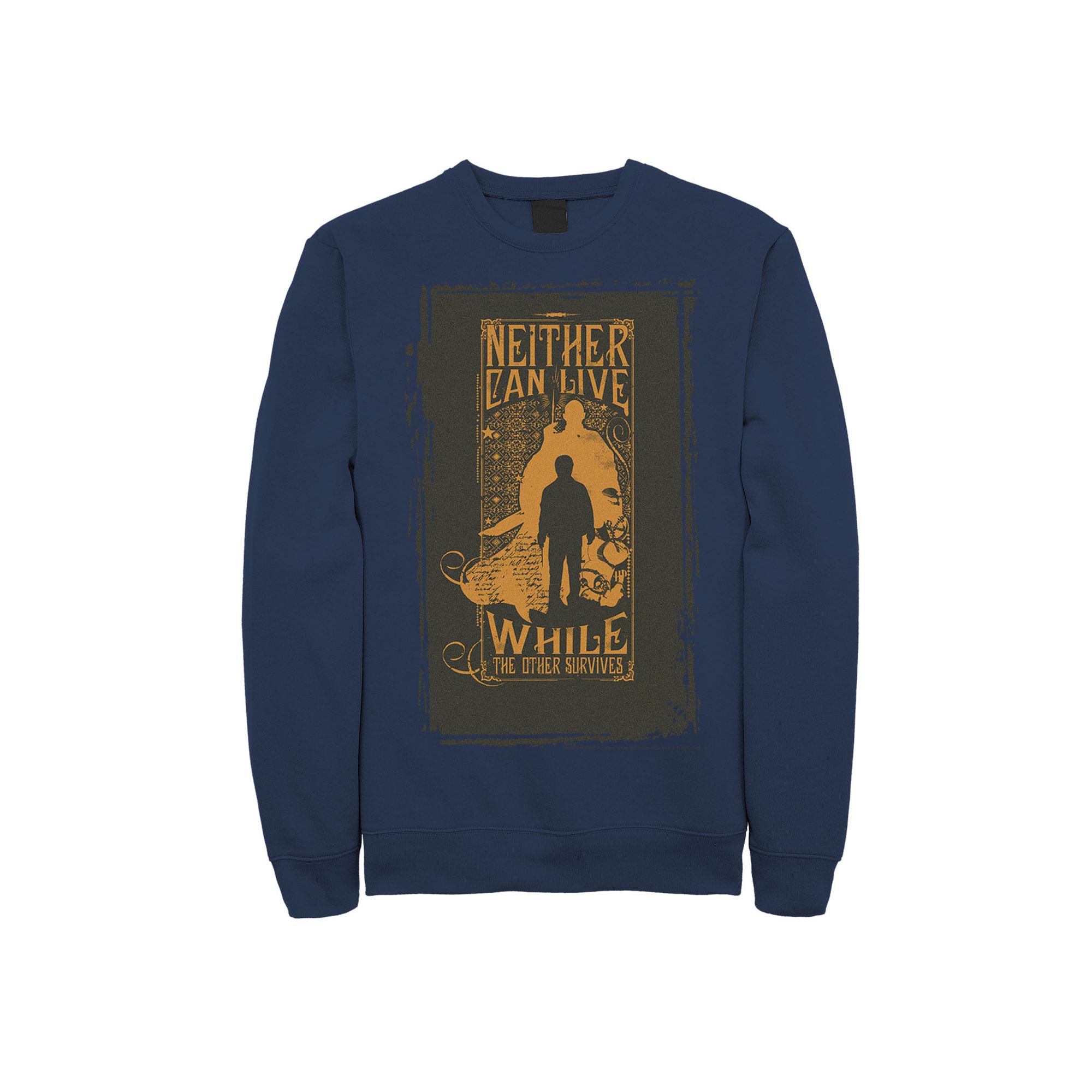 Mens Harry Potter Neither Can Live While The Other Survives Quote Fleece G