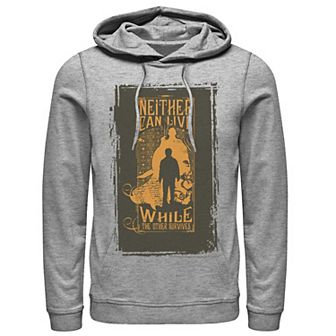 Men's Harry Potter Neither Can Live While The Other Survives Quote Hoodie