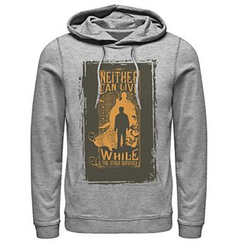 Men's Harry Potter Neither Can Live While The Other Survives Quote Hoodie