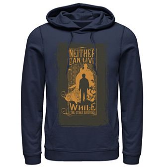 Men's Harry Potter Neither Can Live While The Other Survives Quote Hoodie