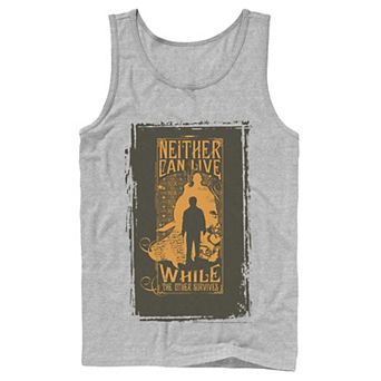 Men's Harry Potter Neither Can Live While The Other Survives Quote Tank Top