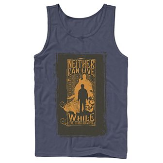 Men's Harry Potter Neither Can Live While The Other Survives Quote Tank Top