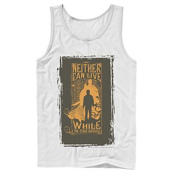 Men's Harry Potter Neither Can Live While The Other Survives Quote Tank Top